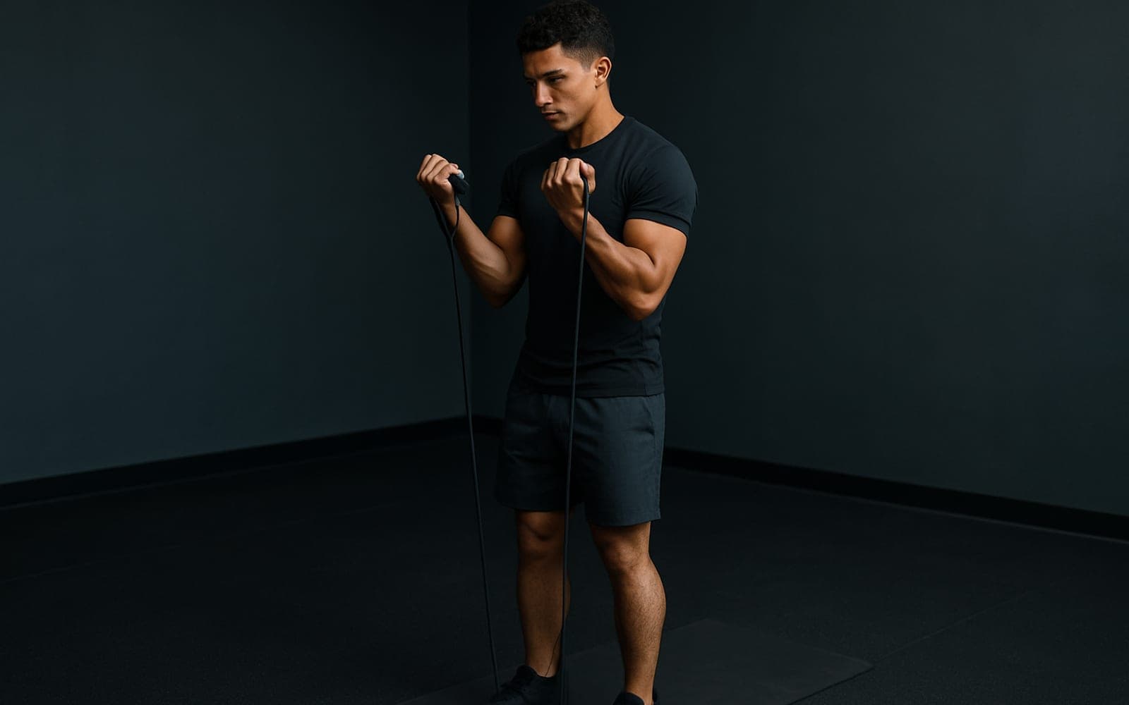 Band Curl — working position