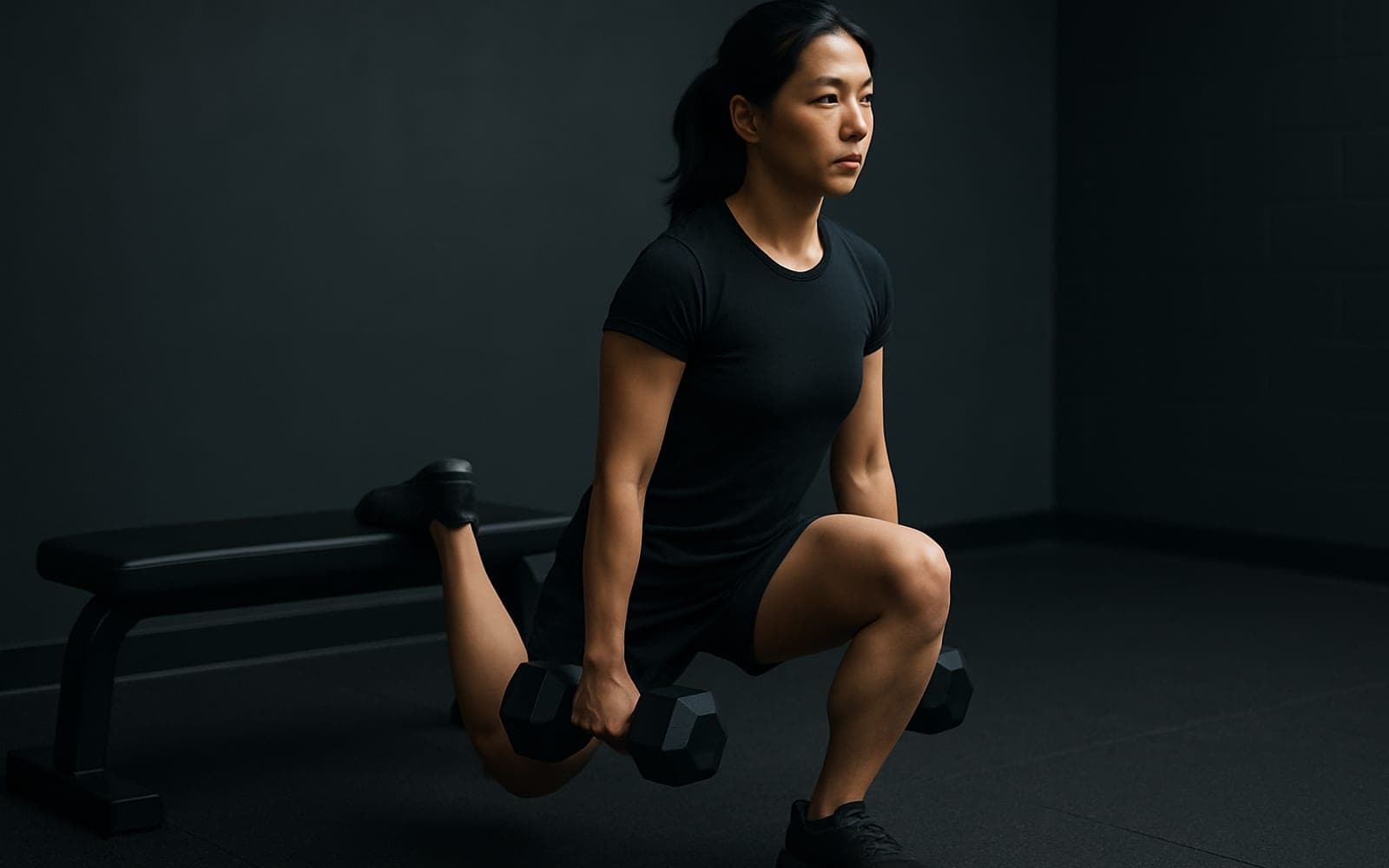 Bulgarian Split Squat — working position