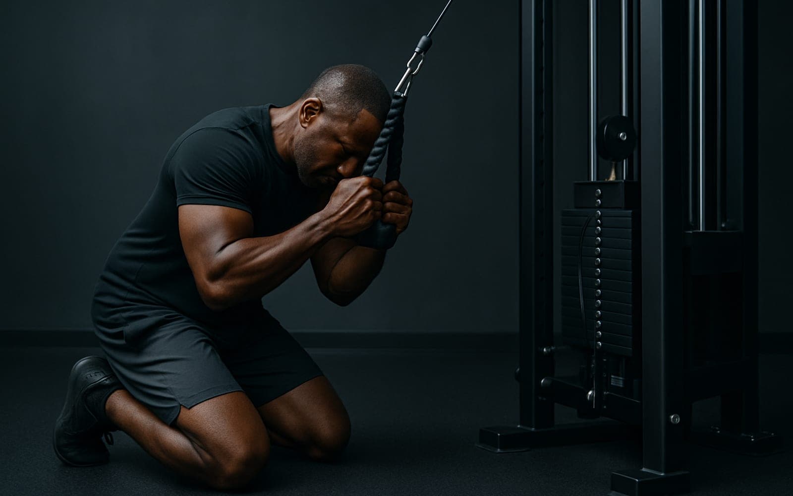 Cable Crunch — working position