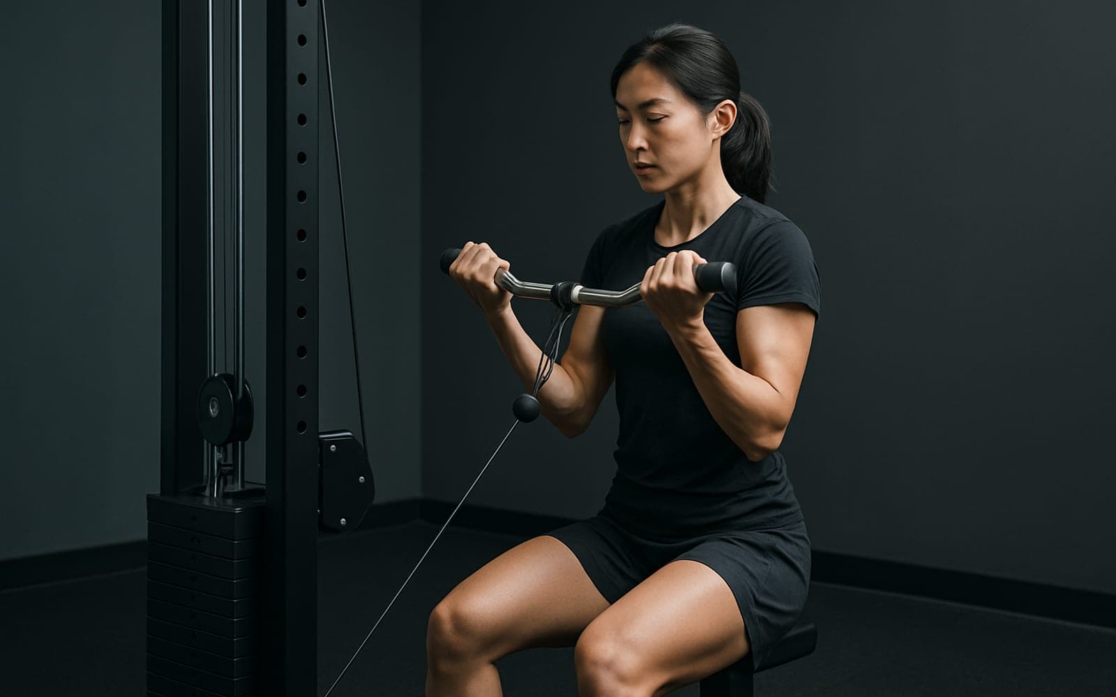 Cable Curl — working position