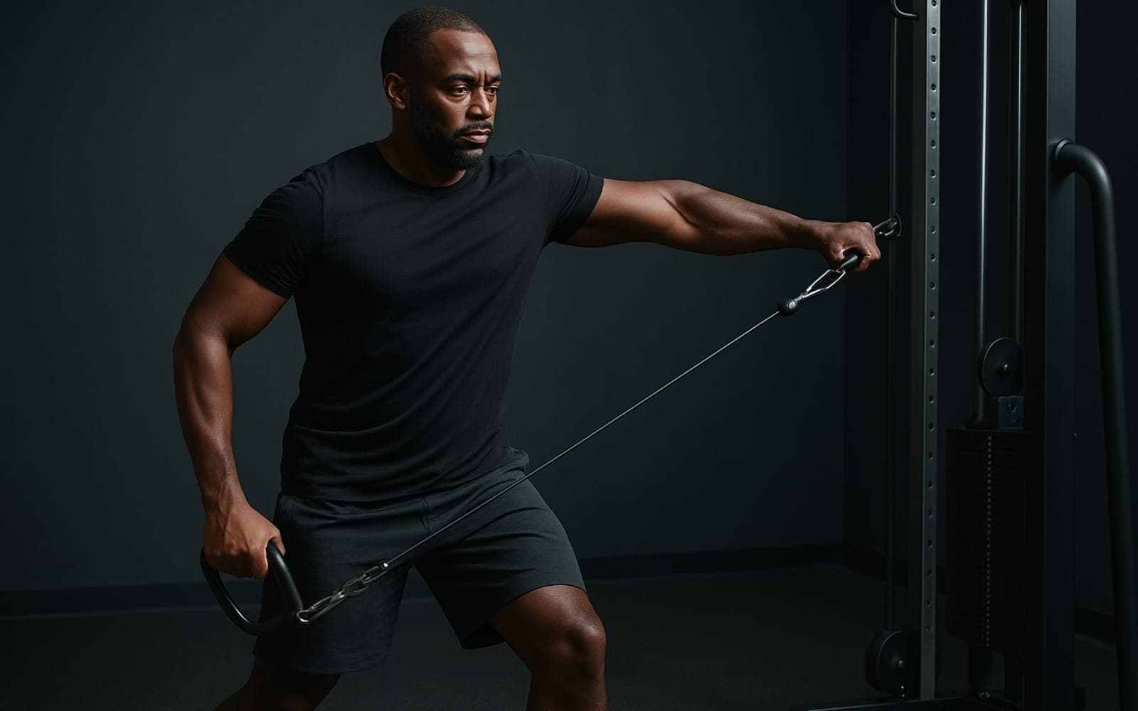 Cable Lateral Raise — working position