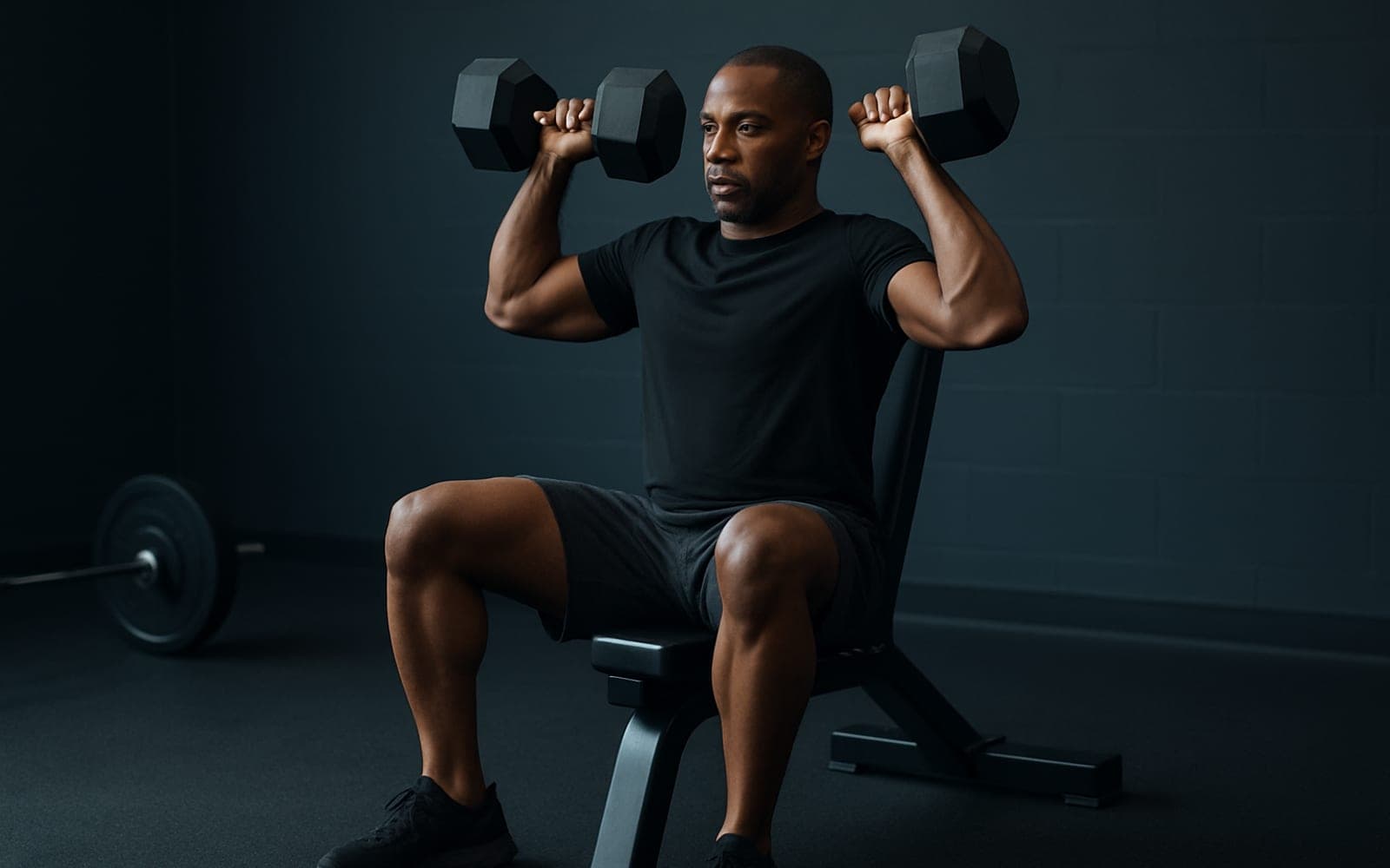 Dumbbell Shoulder Press — working position