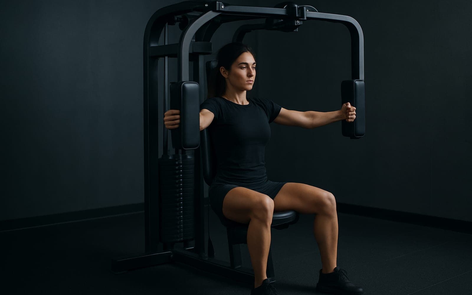 Pec Deck (Machine Fly) — working position