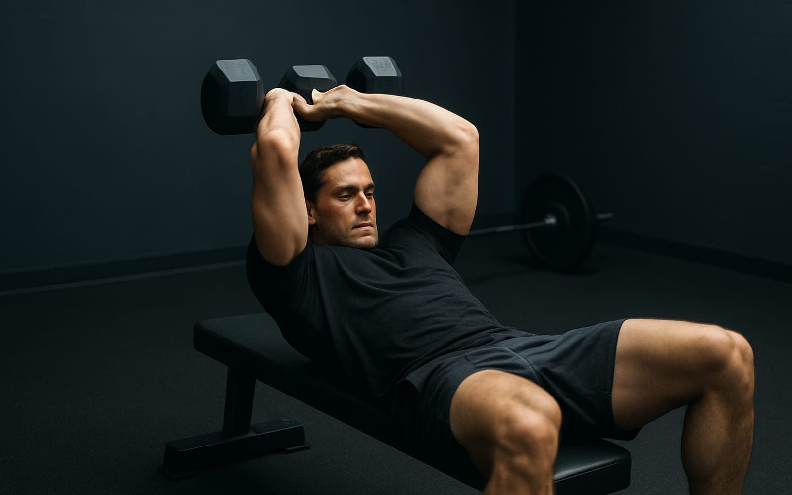 Skull Crusher (Lying Triceps Extension) — working position