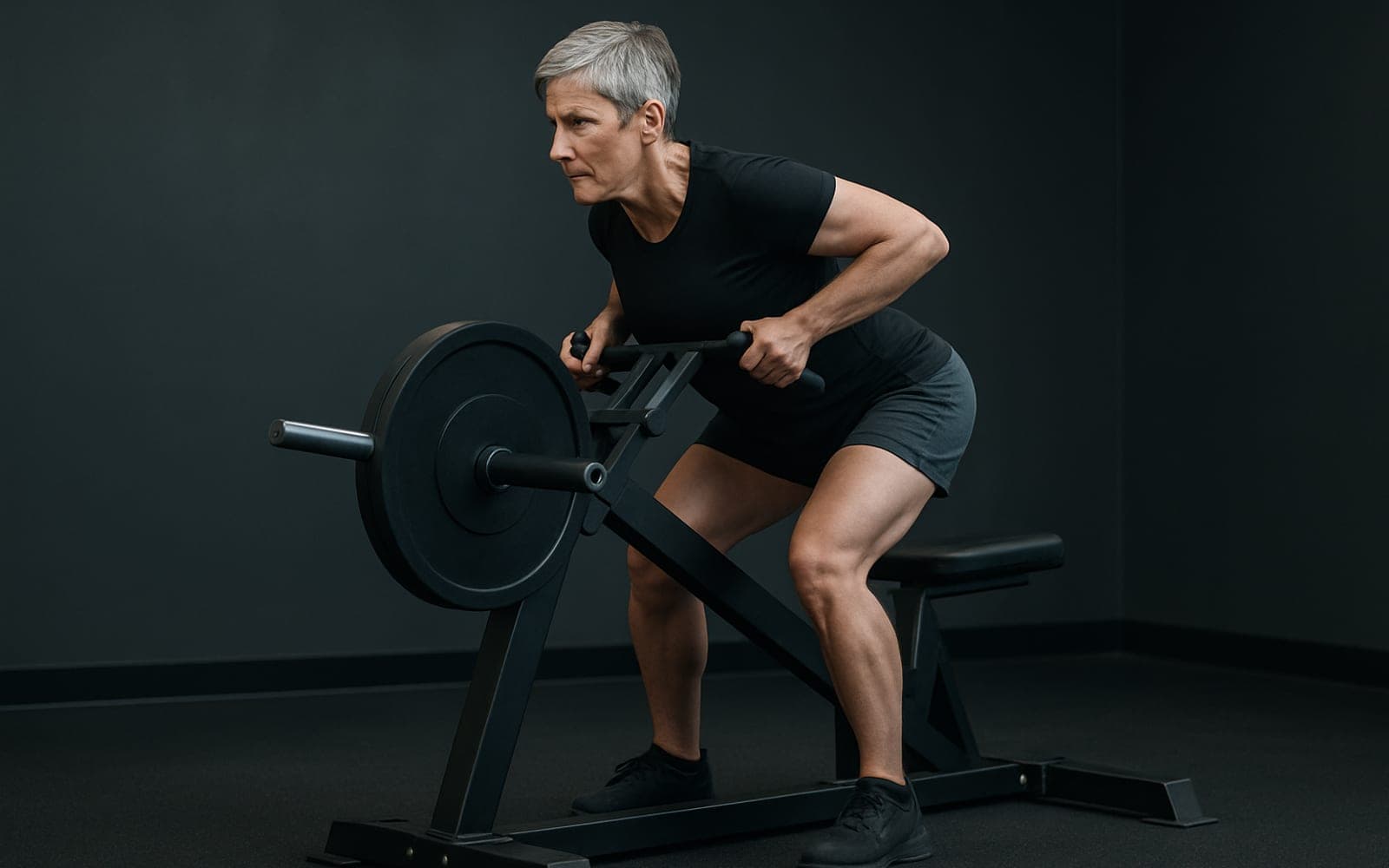 T-Bar Row — working position